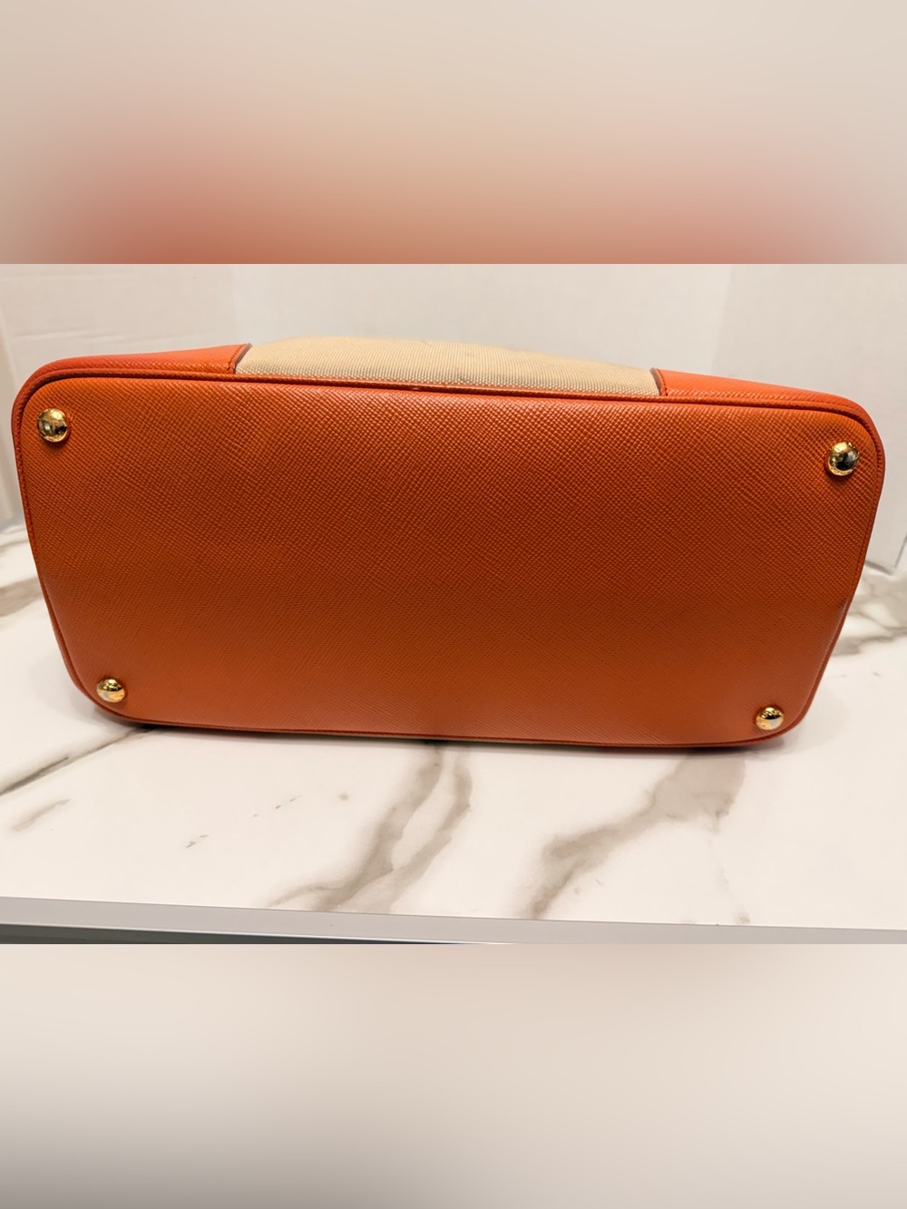Prada Cuir Double Tote Canvas and Saffiano Leather - Picture 10 of 14
